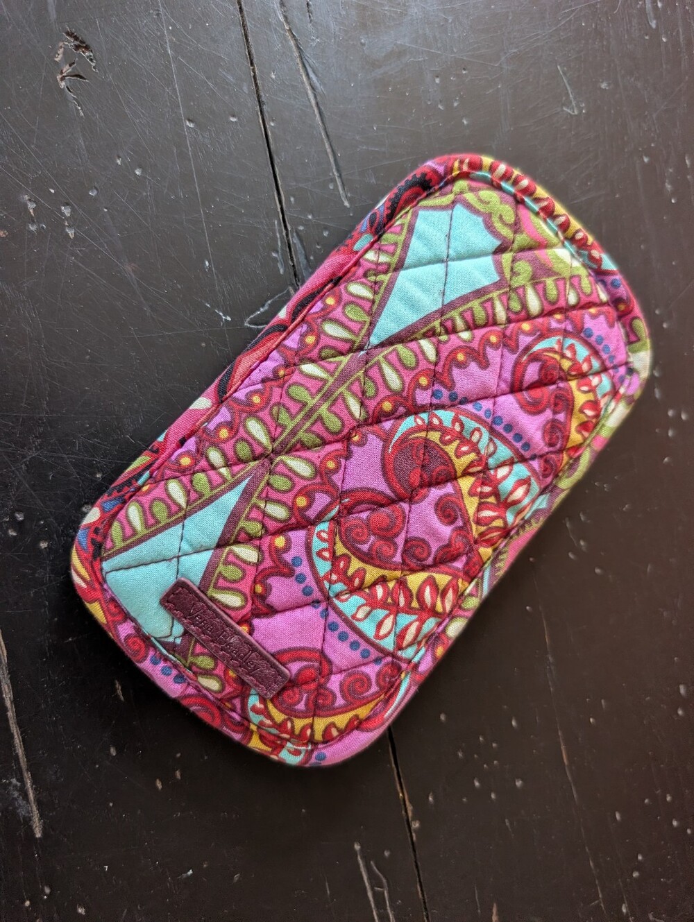 Vera Bradley 2014 Resort Medallion Paisley Cotton Eyeglass Case Retired Pattern - Picture 2 of 7